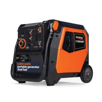 Generac 3,800-Watt Dual-Fuel Portable Inverter Generator - Gas and Propane Compatible - Quiet Operation - Clean, Stable Power - Great for Home Backup, Camping, and RV Use